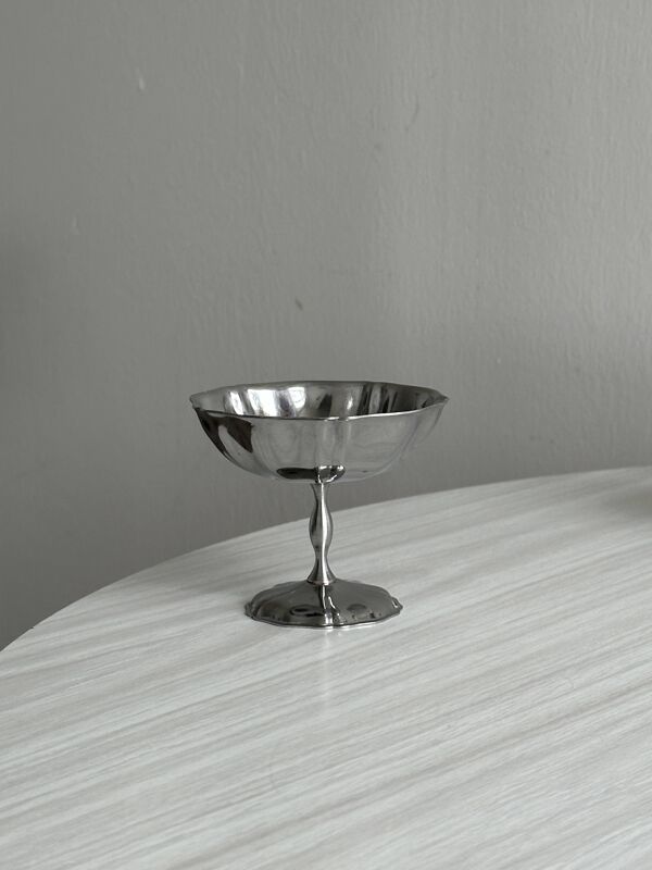 6 coupelles sur pied en inox style Letang Remy