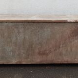 Glass sideboard in antique wood