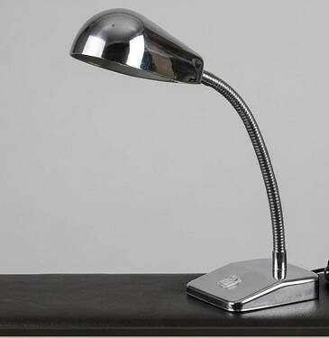 Vintage desk lamp in chrome metal