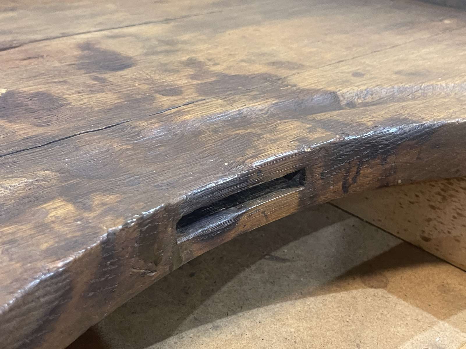 Table de travail de bijoutier en chêne début XXème