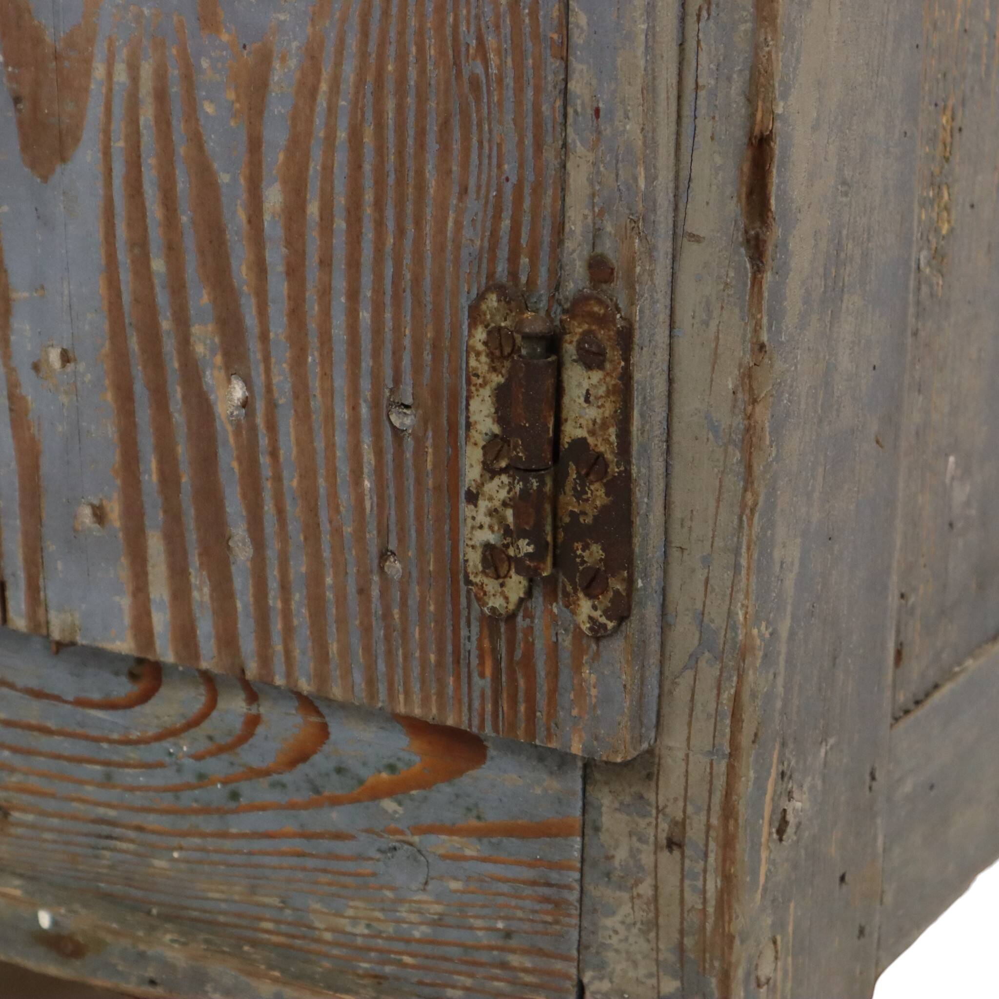 Characterful Old Blue Workbench Sideboard Unique 124cm
