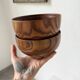 Antique walnut wooden bowls