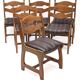 Set of 6 chairs by Guillerme and Chambron