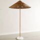 Finnish Mid Century Rattan Floor Lamp by Paavo Tynell for Itsu, 1940s