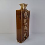 Mid Century Czech Brown Ceramic Vase Ditmar Urbach, 1960's.