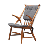 Chaise danoise en hêtre par  Illum Wikkelsø pour Niels Eilersen, années 1960