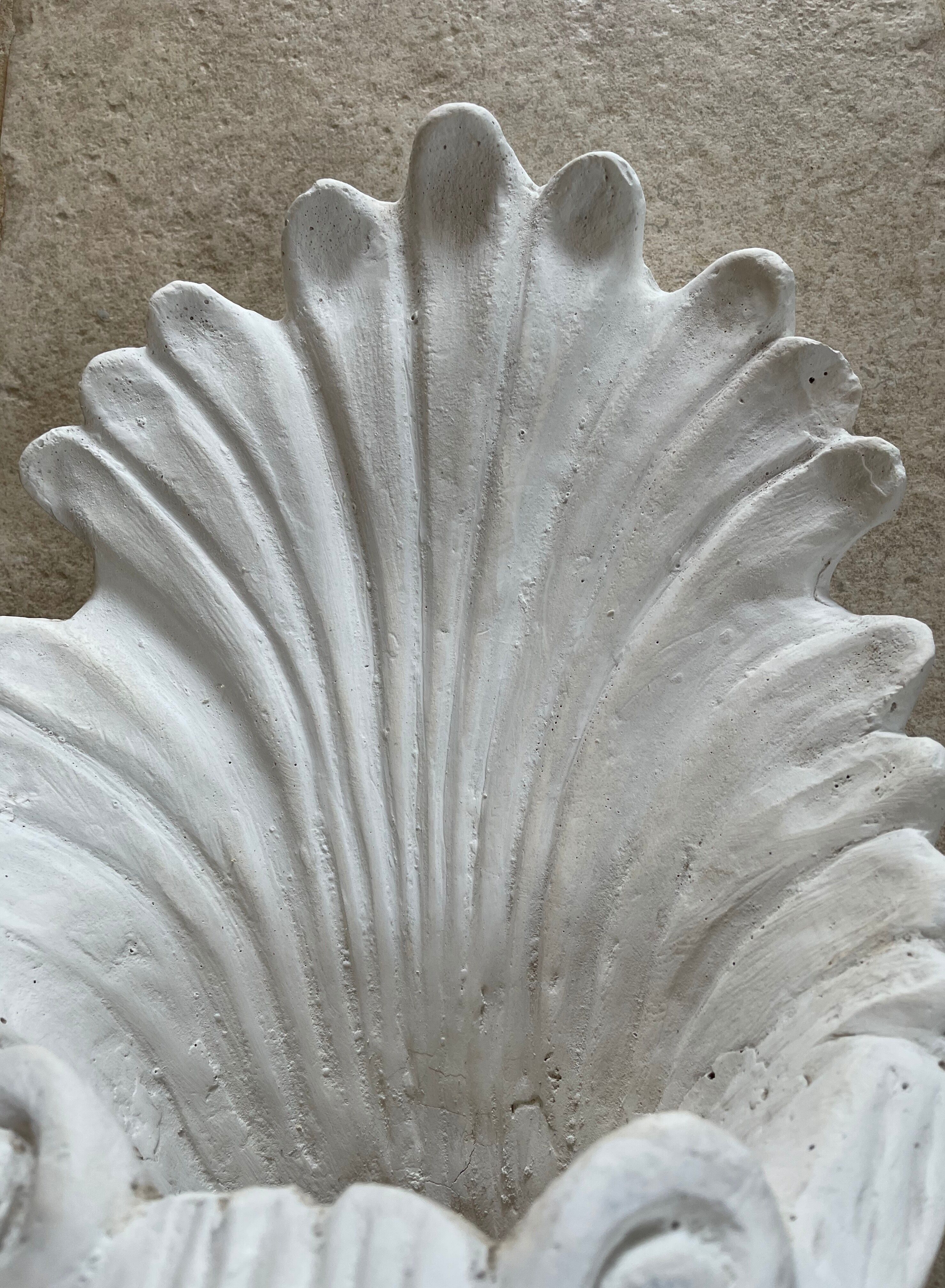 Art Deco shell wall lamp 49cm