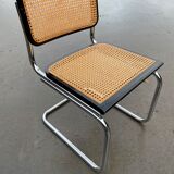 Cesca design chair b32 model in black and chrome