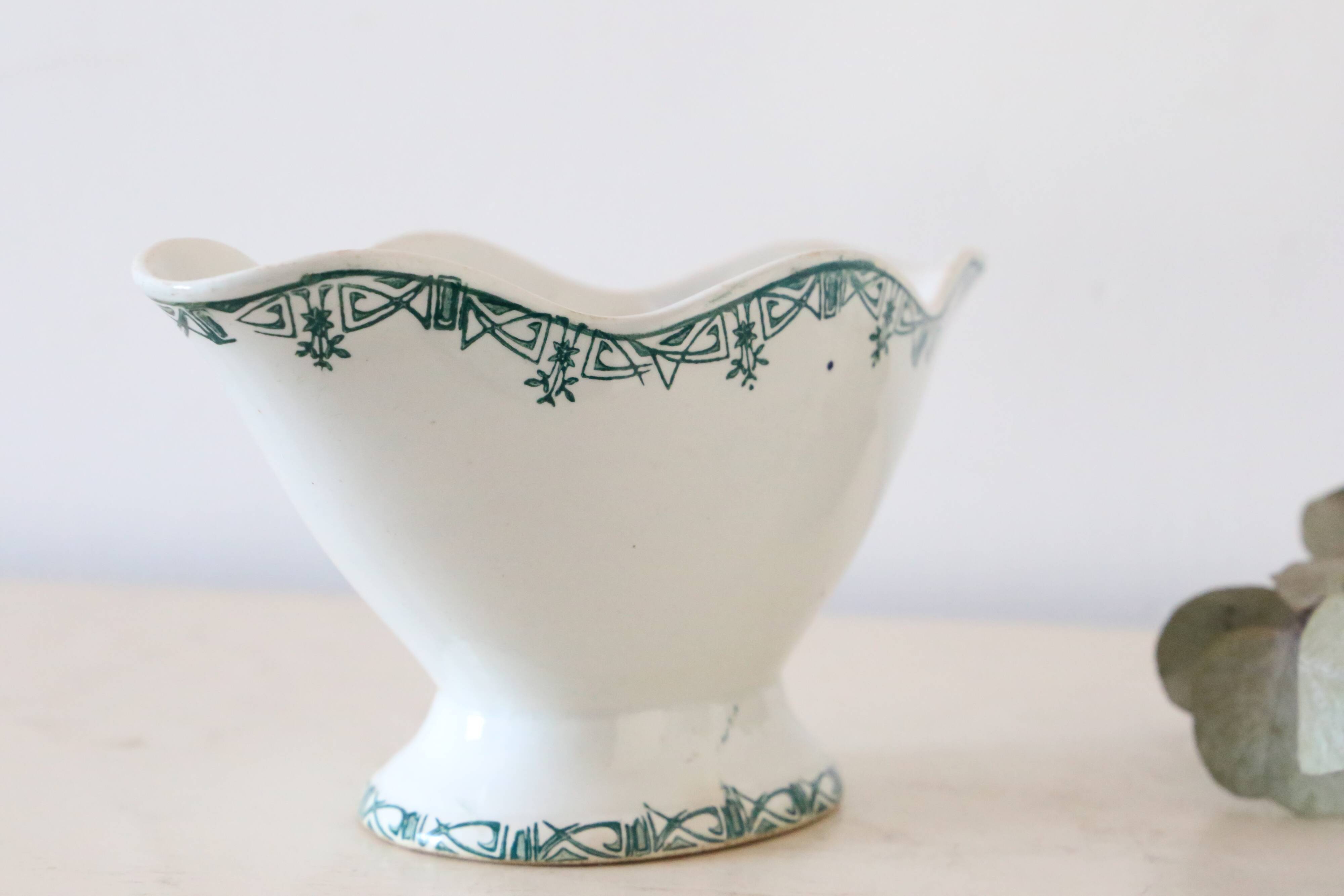 Gravy boat Terre de Fer from the French manufacture Saint Amand, vintage