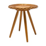 Tabouret en rotin par Jan Kalous pour Úluv, années 1960, Tchécoslovaquie