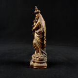 Statuette of the Virgin and Child Our Lady of Victories in 19th century spelter