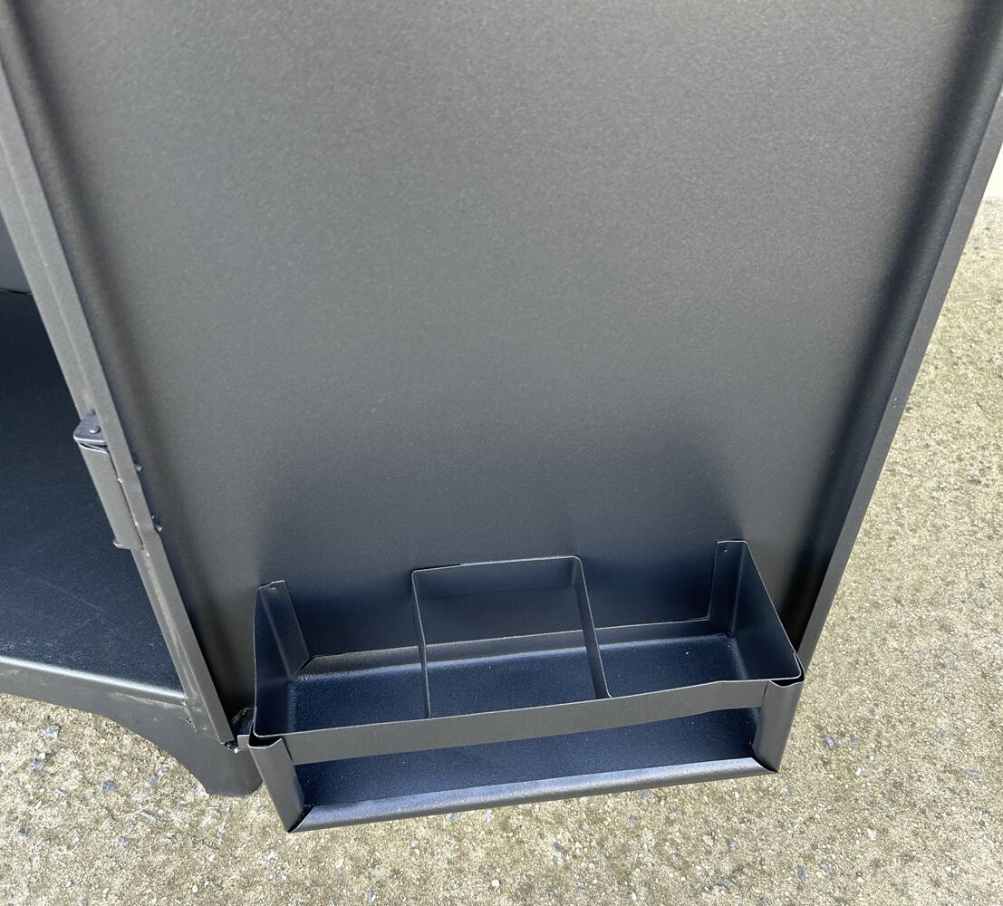 Metal kitchen cabinet, ball handles, 1950s