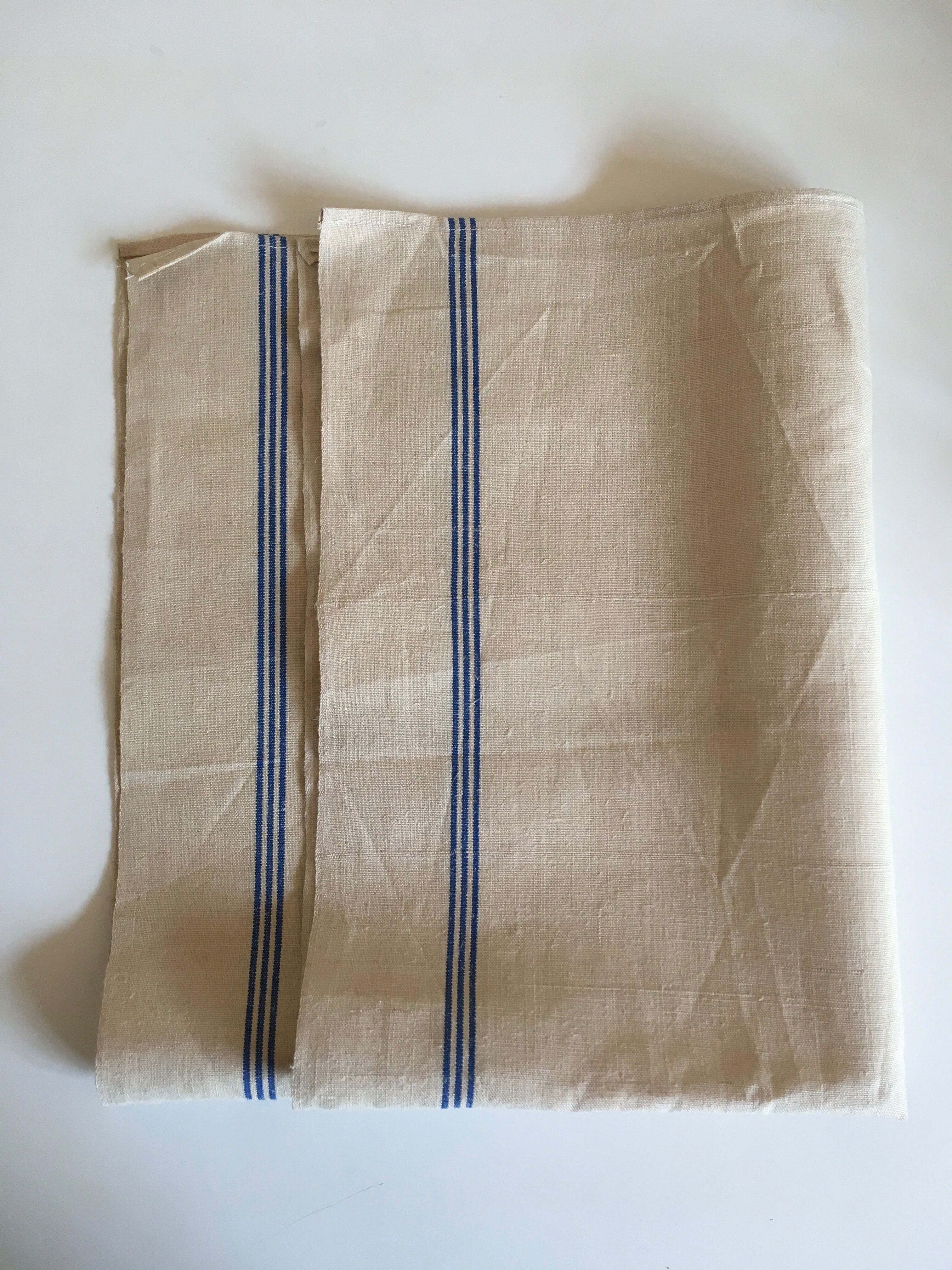 60s blue-bed linen towels