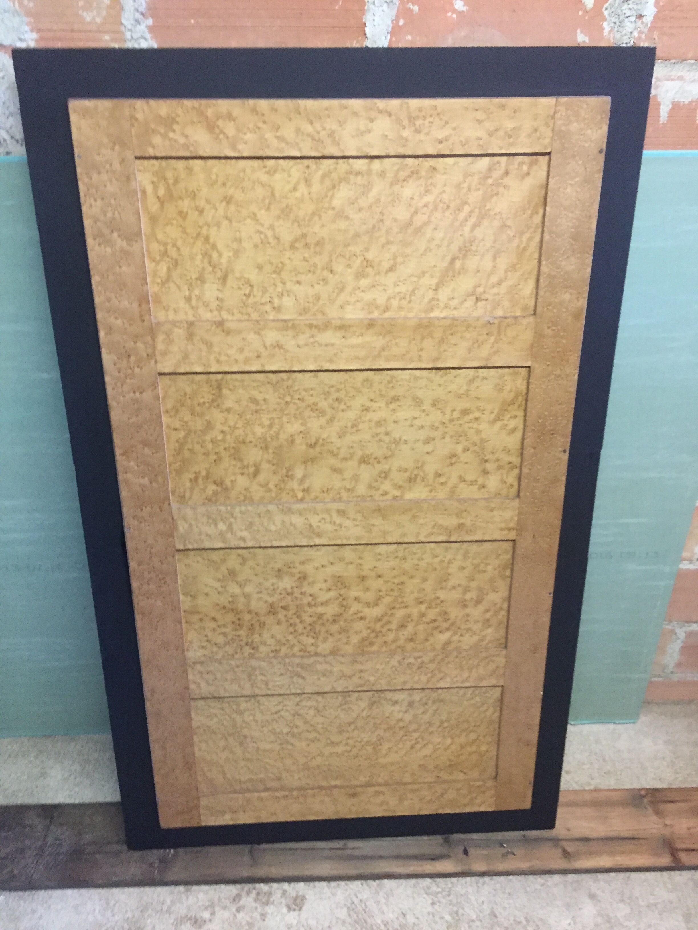 Miroir patiné noir mat 82x135cm