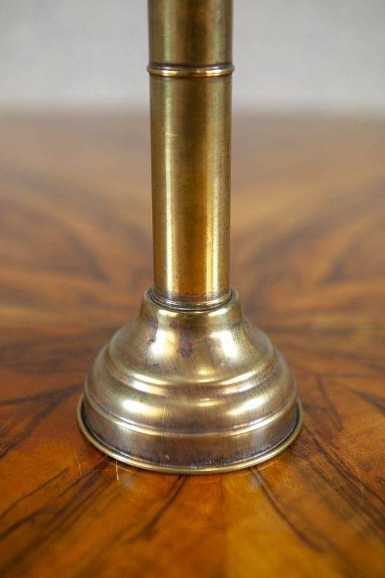 20th-Century Candleholders with Glass Shades, 1950s, Set of 2