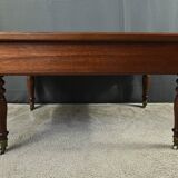 Rolling coffee table in solid mahogany, Louis-Philippe style – Late 19th century