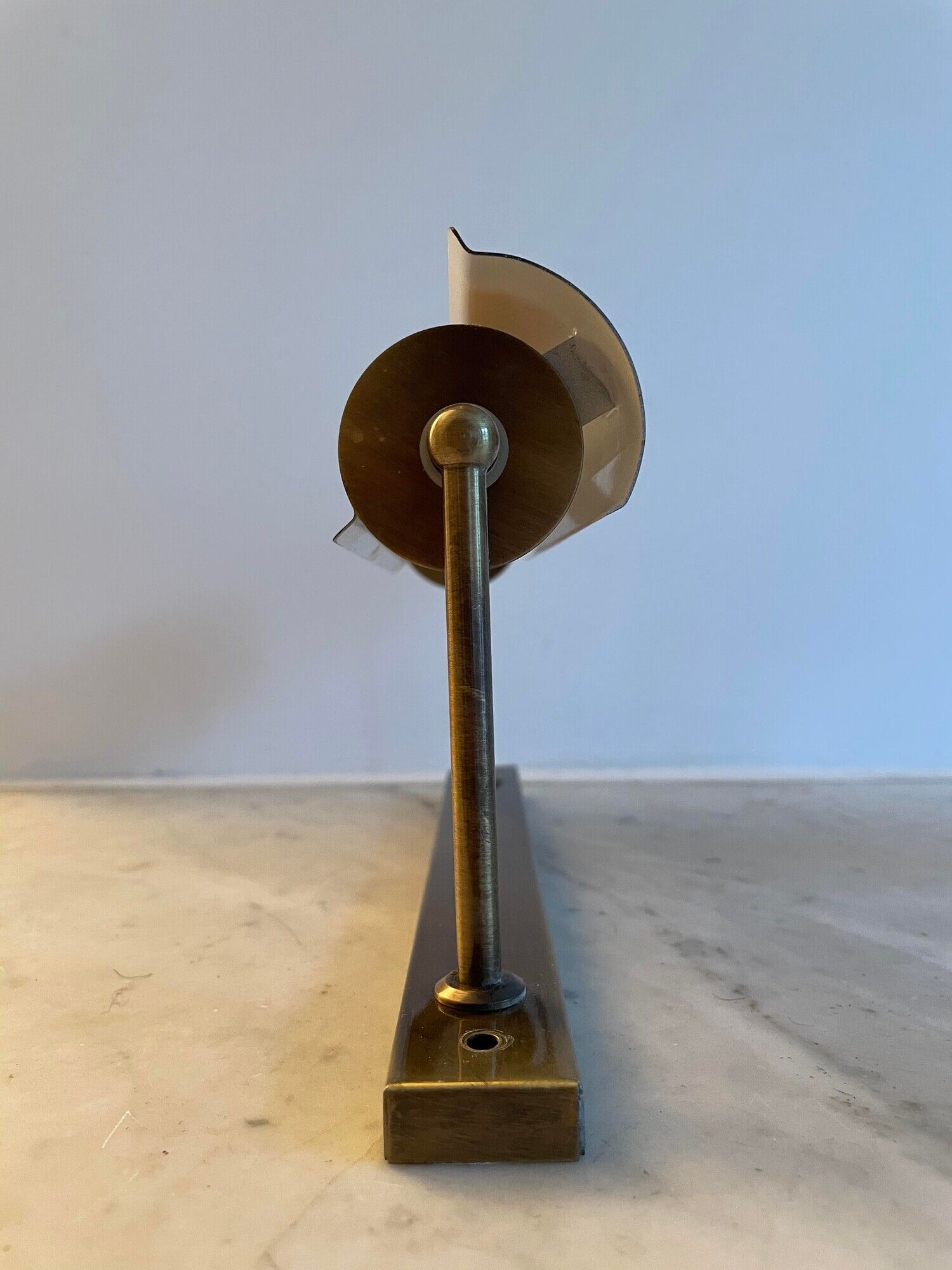 Pair of adjustable vintage wall lamps, matte brass, France 1970