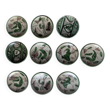 Dix assiettes en céramique vintage 1950 DOMINGO PUNTER