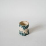 egg cup in blue Iron Earth late 19th century