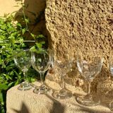 Vintage white wine glasses