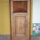 Corner cabinet wood, vintage corner furniture, storage, sideboard