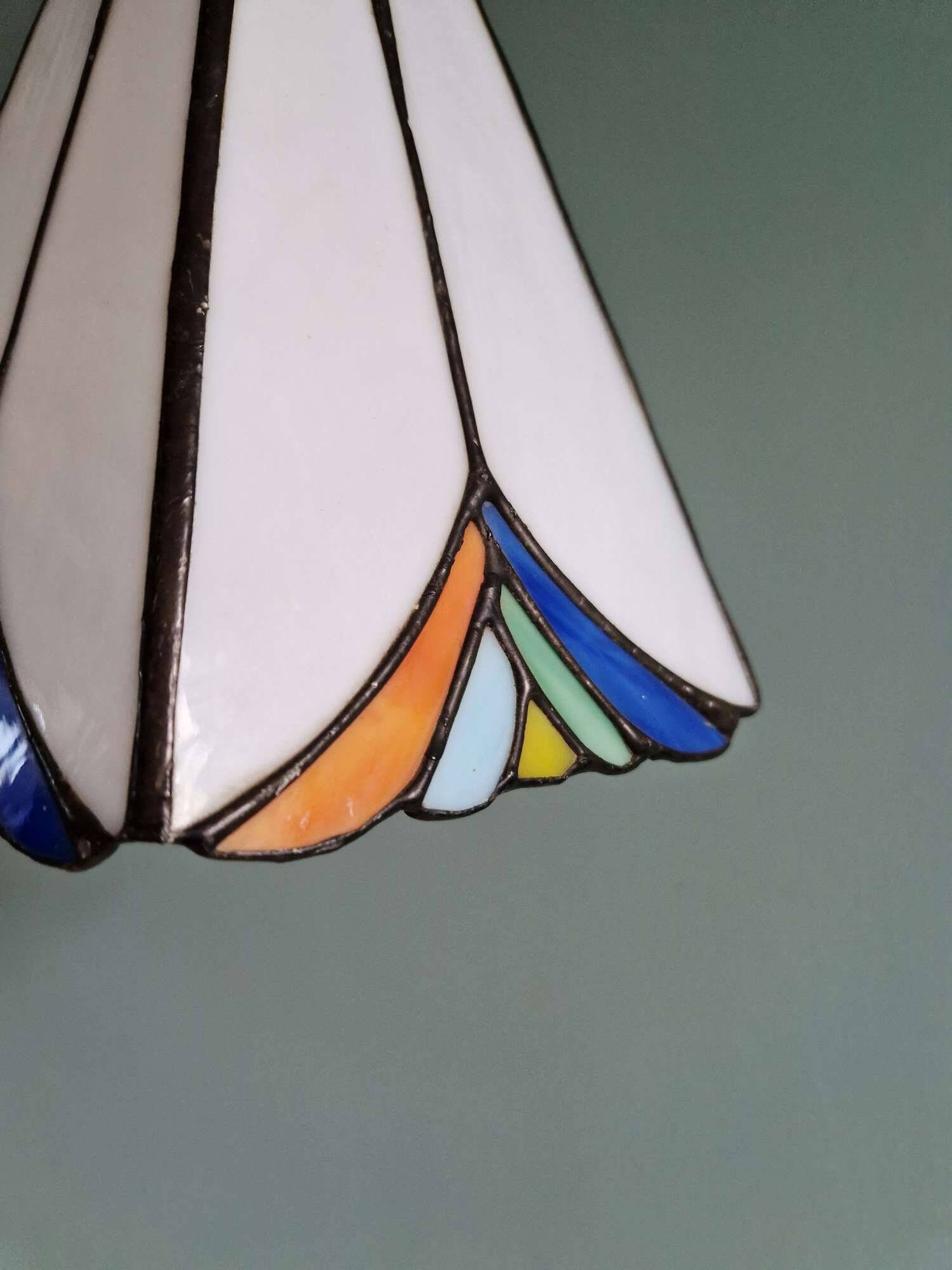 Stained glass pendant light, Tiffany style