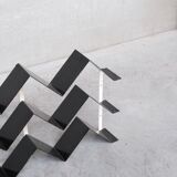 Architectural french mid-century library shelving