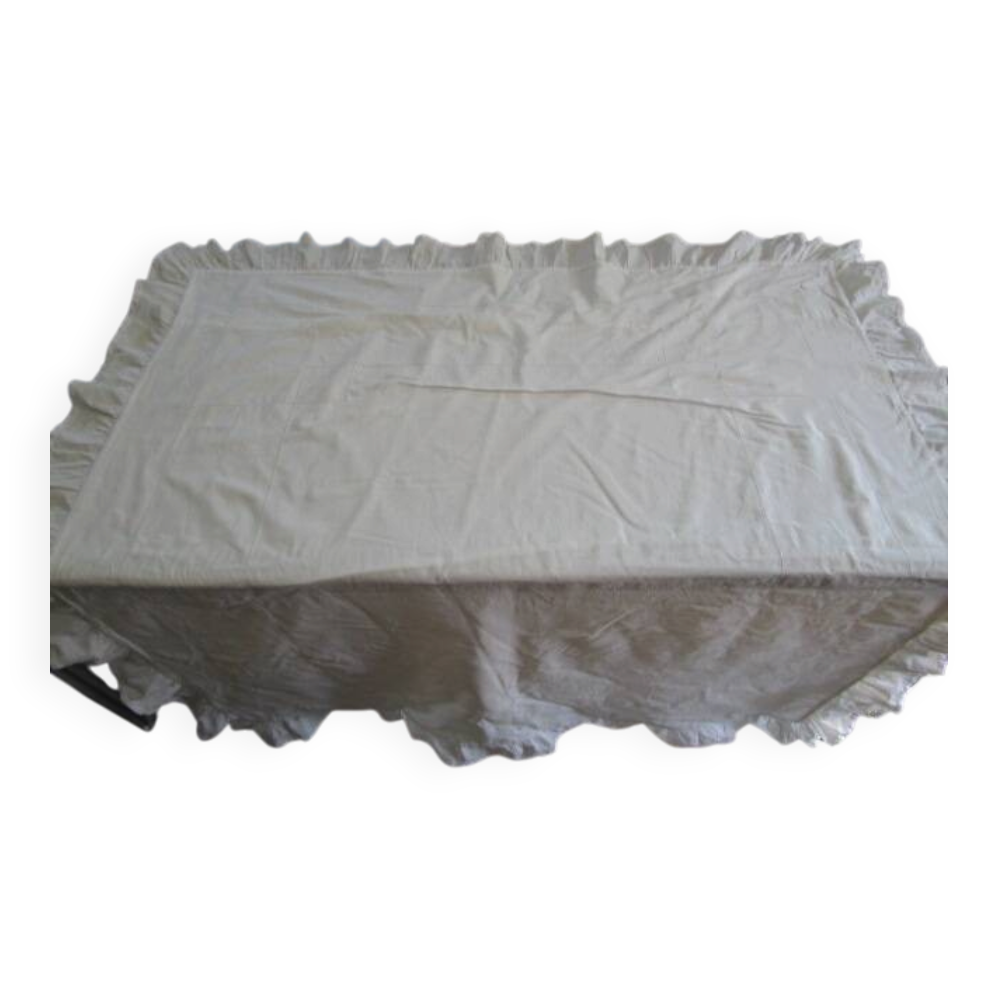 Housse d'édredon ancienne broderie de jours – 122 x 110 cm