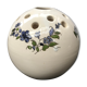 Ancien vase pique fleurs céramique peinte décor fleurs vintage