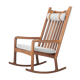 Rocking chair by Hans Olsen for Juul Kristensen in grey felt