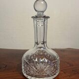 Baccarat-style cut crystal glass carafe