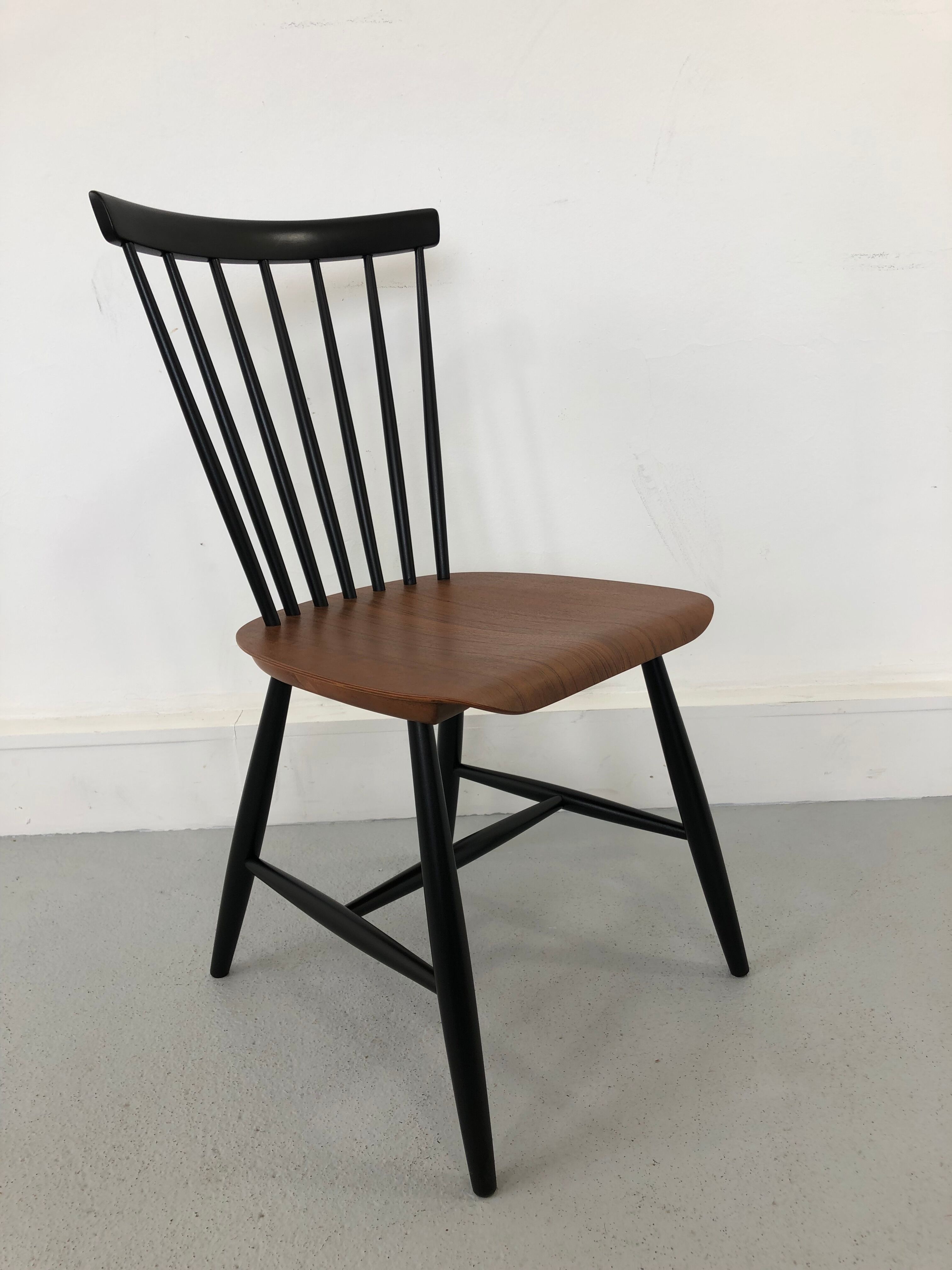 Swedish Teak Chairs by S. E. Fryklund for Hagafors, 1960s, Set of 4