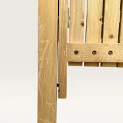 Blonde wooden folding chair in the style of Aldo Jacober.