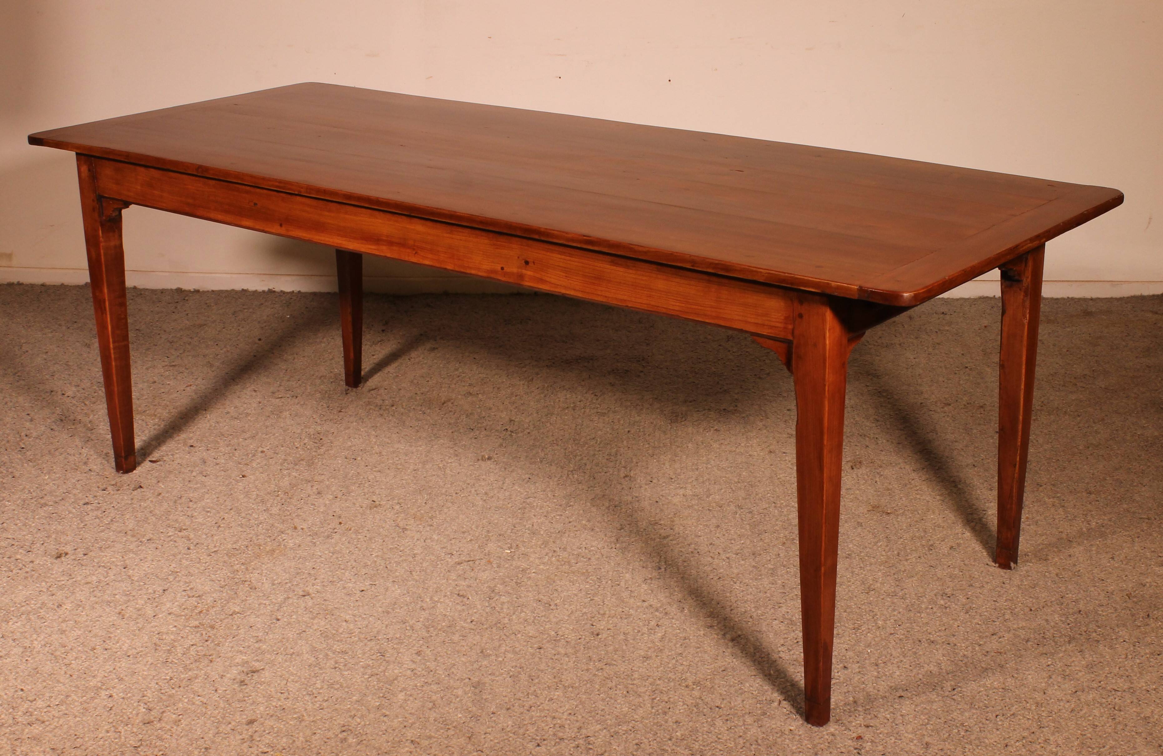 19th Century Cherry Wood Refectory Table