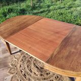 Round art deco table with extension