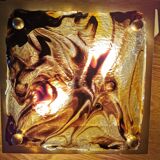 Set of 2 Murano Glass Wall Lamps by Toni Zuccheri for Venini, 1970s Italy