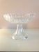 Chiseled glass footed cup / vintage 60s-70s