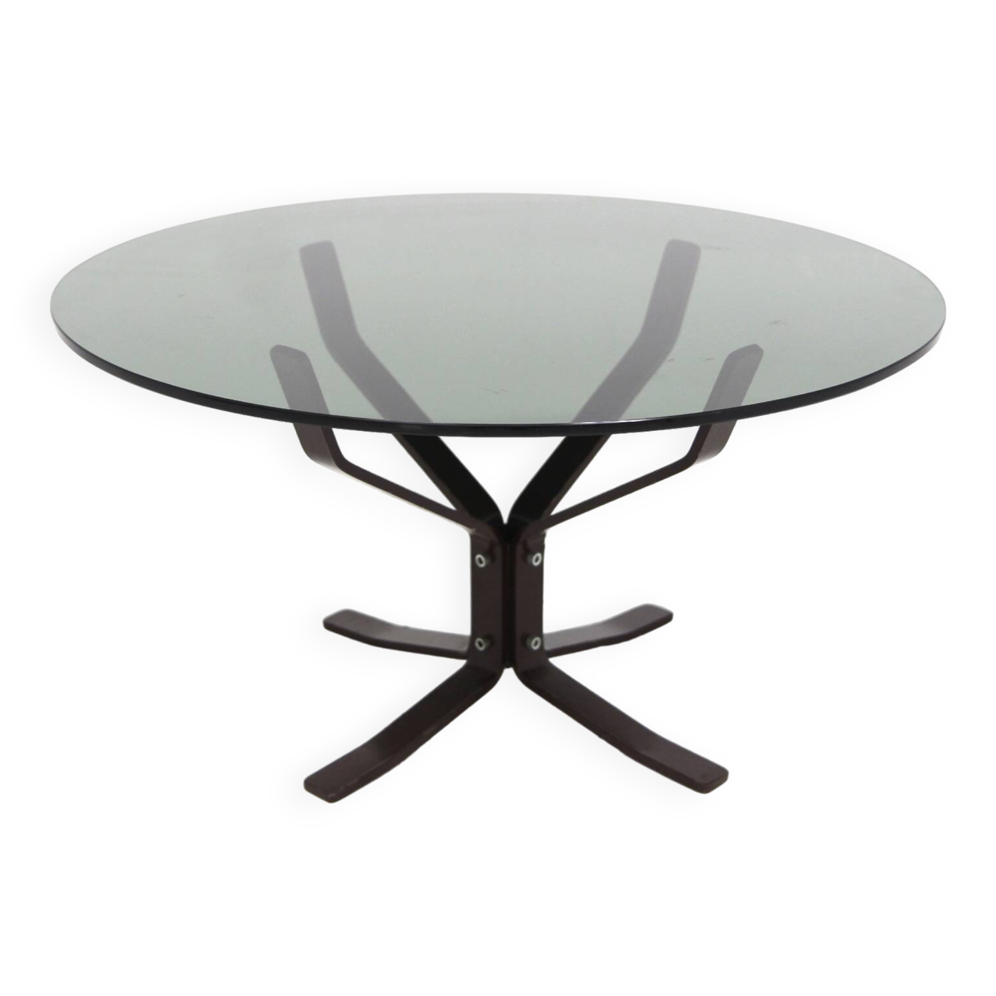 Metal and glass coffee table, Sweden, 1970s