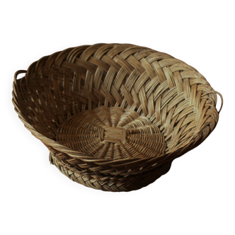 Wicker basket openwork vintage basketry