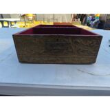 Antique repoussé brass box