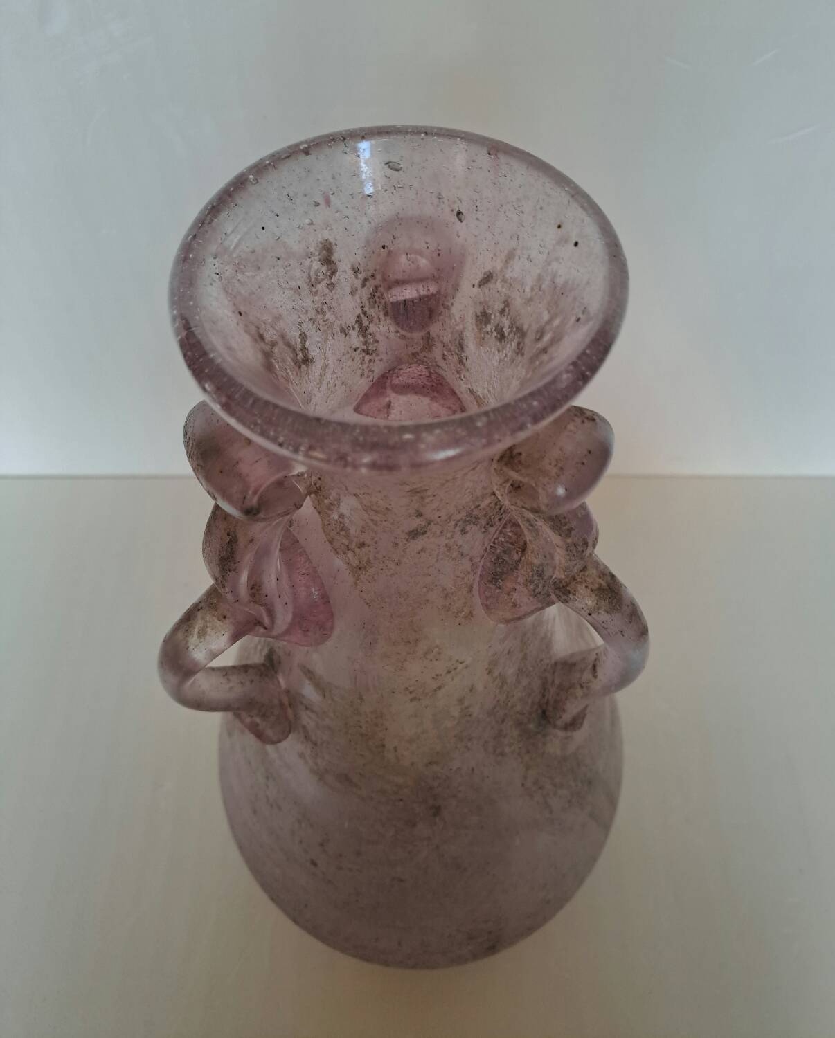 Large Murano scavo glass vase h 37 cm