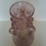 Large Murano scavo glass vase h 37 cm