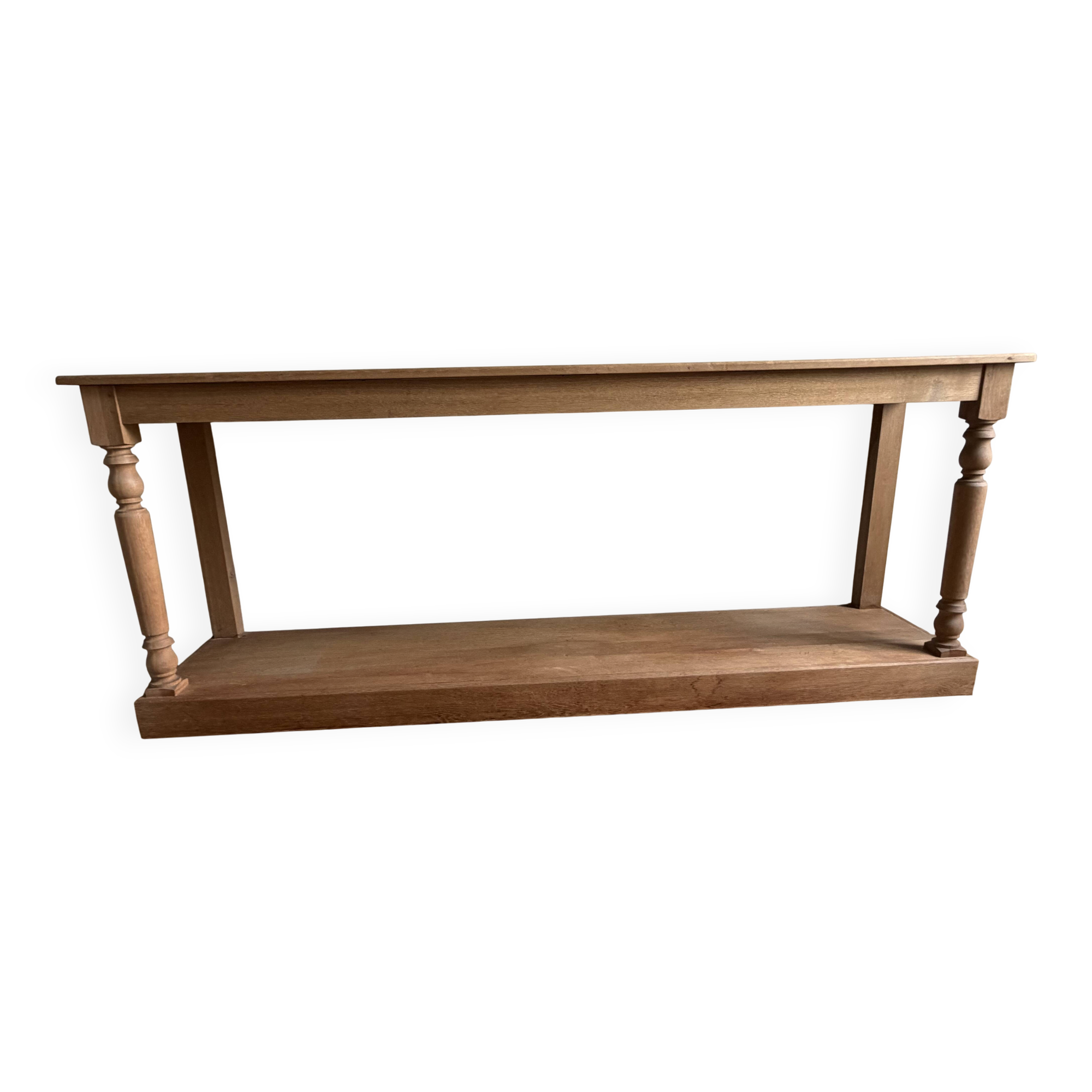 Console Flamant en chêne brut