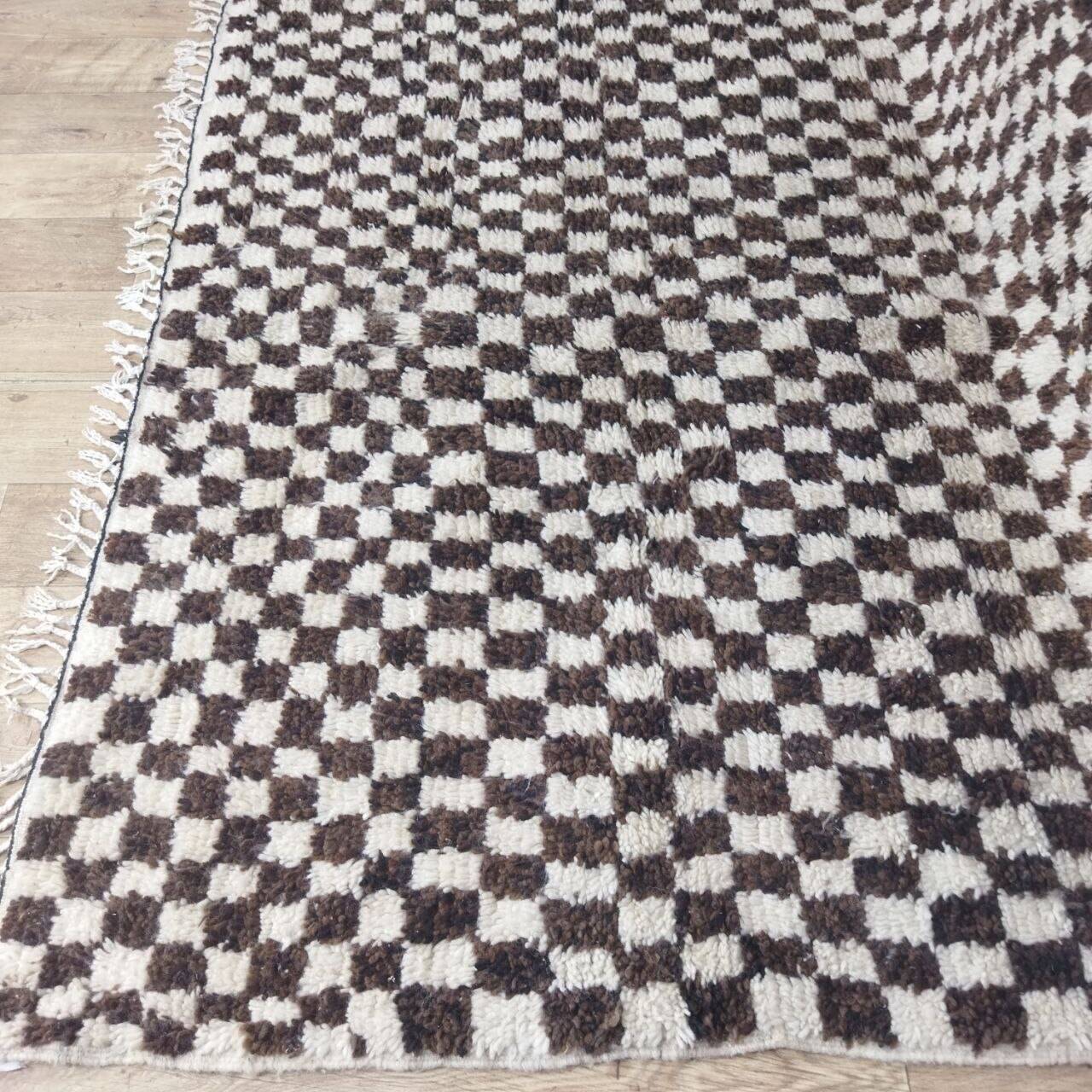 Handmade wool Berber rug 300X195 cm
