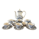 Blue Onion tea service by Myott Meakin 1982