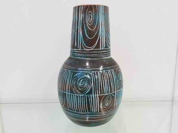 Vase Atelier Roy Montgolfier 1960 vintage