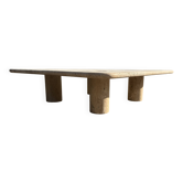 Travertine coffee table Angelo Mangiarotti for Up&Up 1970s