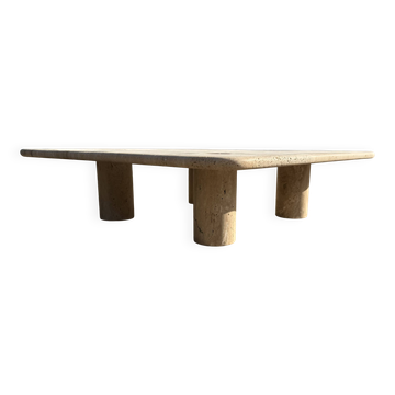 Travertine coffee table Angelo Mangiarotti for Up&Up 1970s