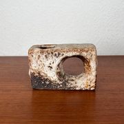 Brutalist Fat Lava vase from the mid-century by Van Woerden for Vest Keramik, 1960s.