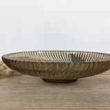 70s smoked glass fruit basket